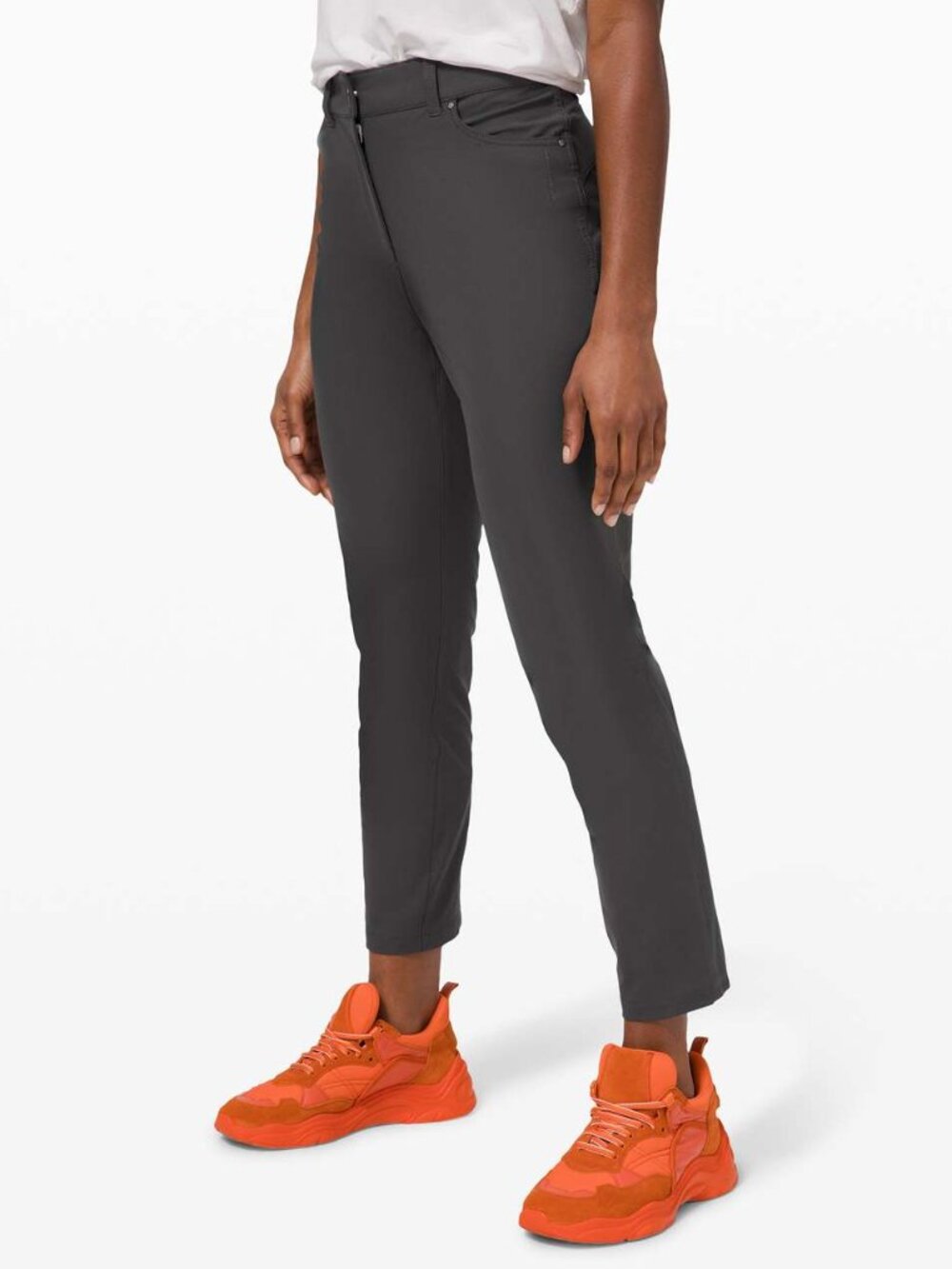 NWOT LULULEMON City Sleek 5 Pocket Pant 7/8, Cropped Size 12, Graphite Grey